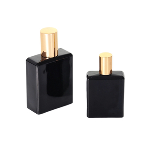 Black and Gold Square Perfume Bottle
