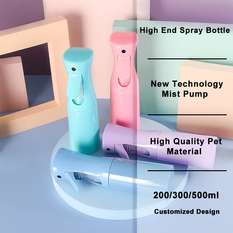 Big dosage high end mist spray bottle continuous spraying PET material plastic bottle