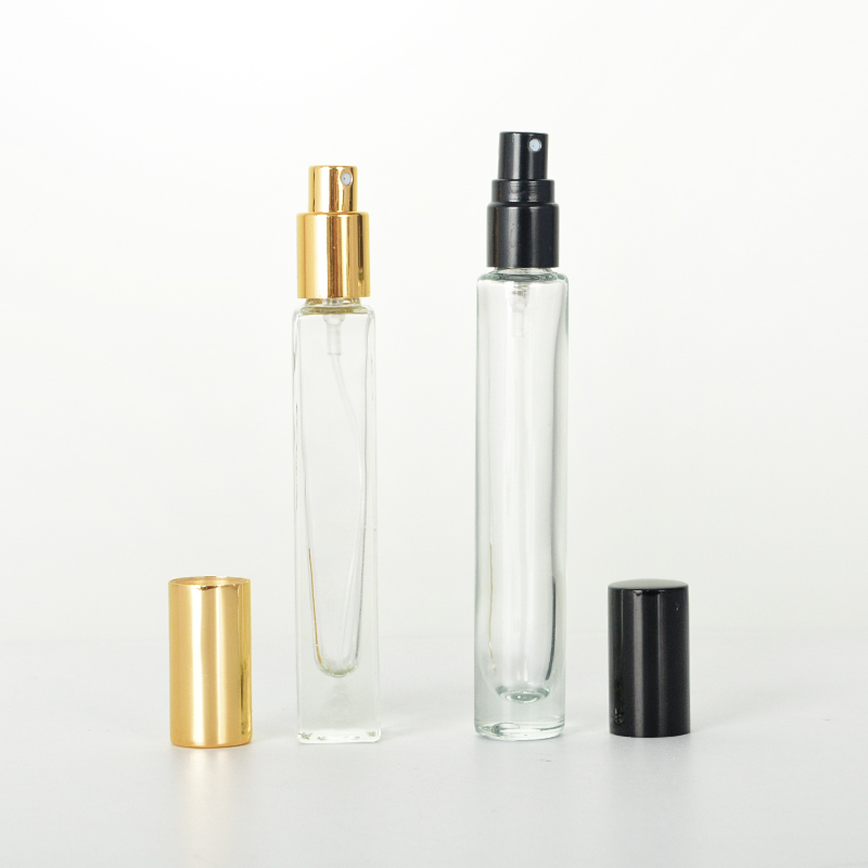 10ml Small Size Glass Spray Bottle with High Clarity Slim Glass Tube Metal And Plastic Mist Sprayer