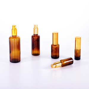 8 oz Amber Glass Lotion Bottle