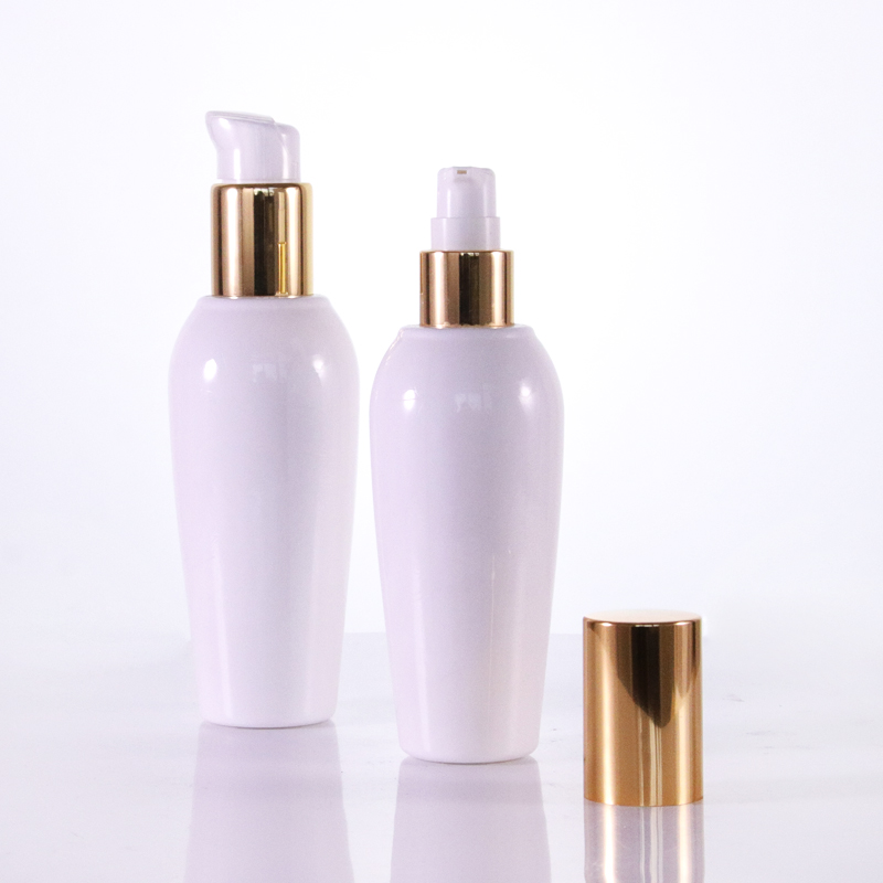 Luxury Glass Lotion Bottle with Gold Pump 120ml 100ml
